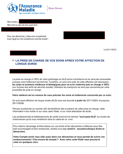 ALD POSTE SUIVIE